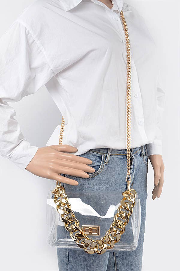Jennifer Cross Body Bag W/Oversized Chain