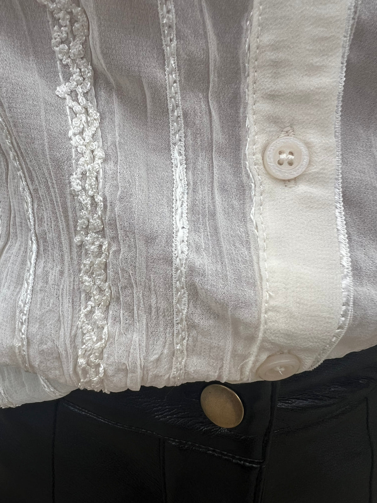 Oleander Embroidered & Sequin Accent Blouse