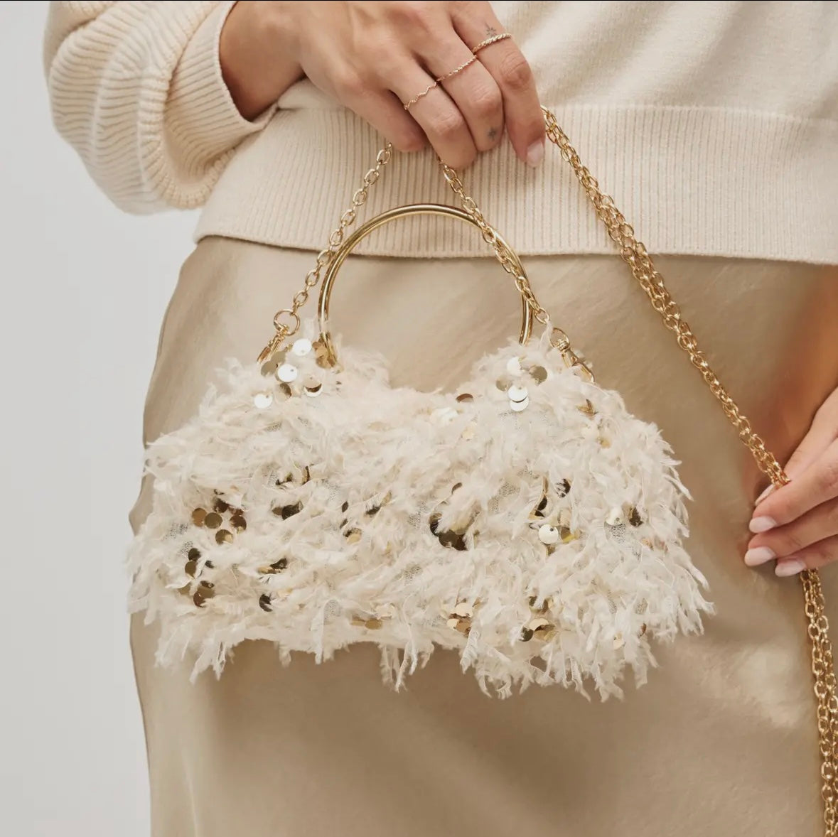 Courtney Textured Evening Bag