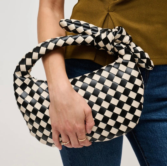 Danielle Woven Knot Clutch