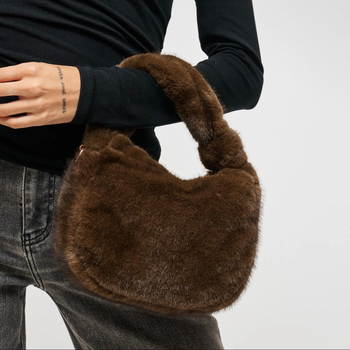 Michelle Faux Fur Crossbody