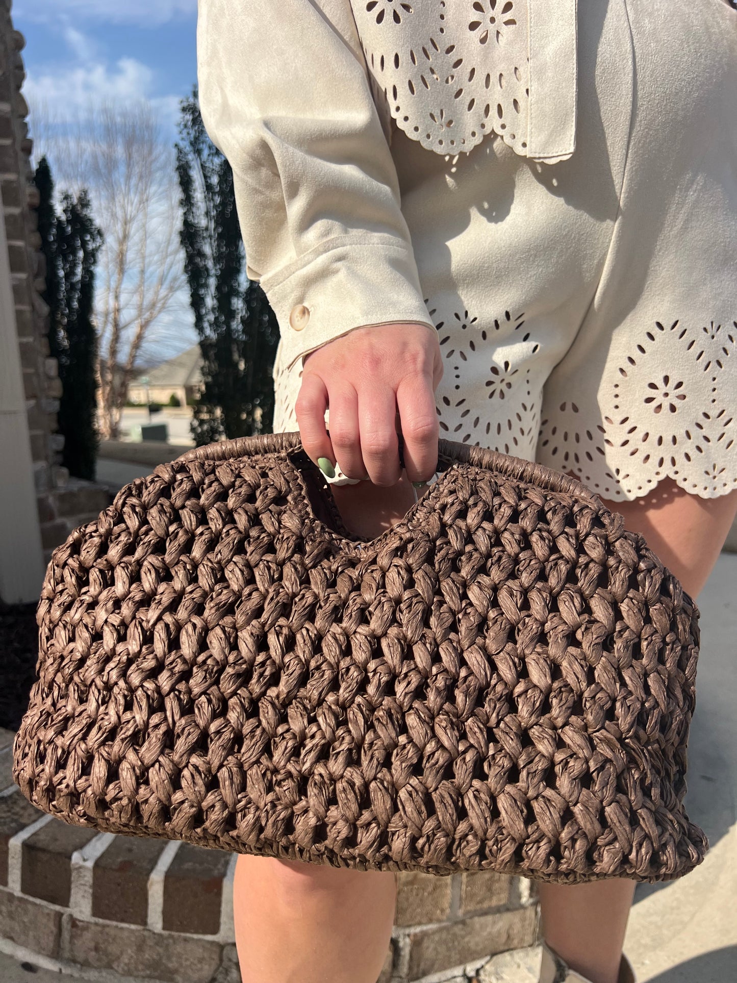 Elaina Woven Crossbody Handbag