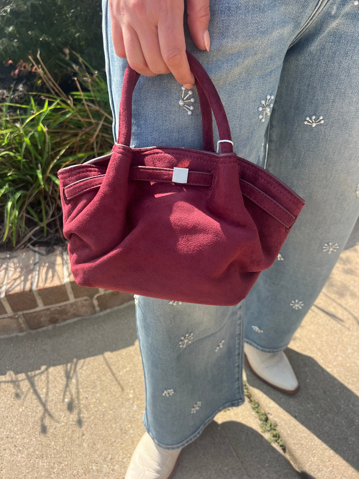 Maria Vegan Suede Mini Crossbody