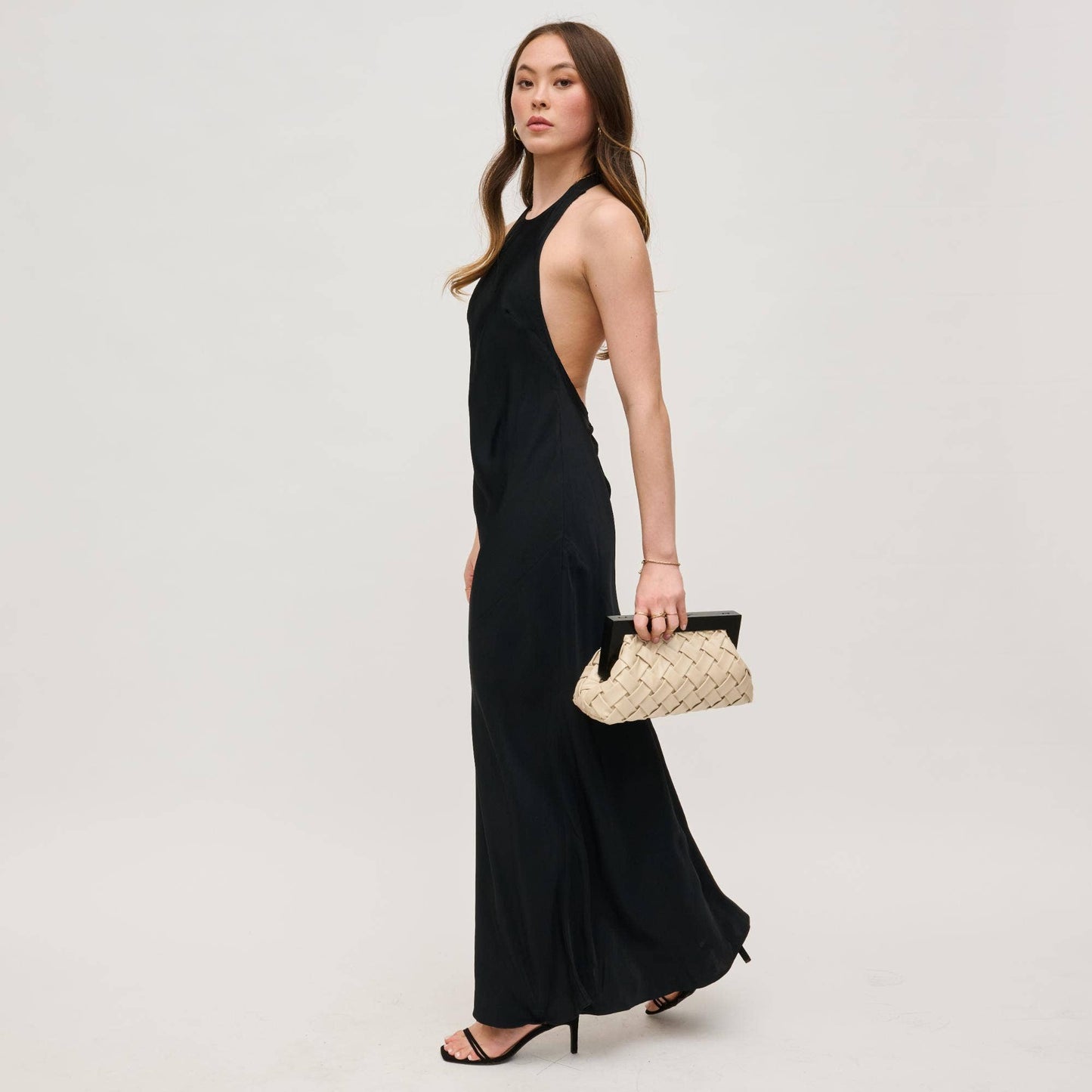 Ada Woven Wooden Frame Clutch
