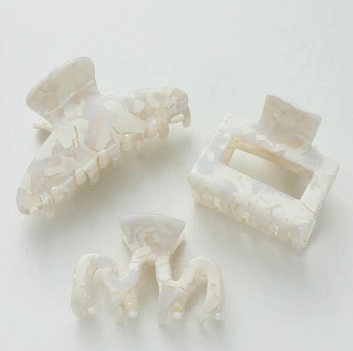 Snowfall S/M Hair Claw Clips