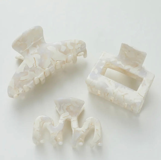 Snowfall S/M Hair Claw Clips