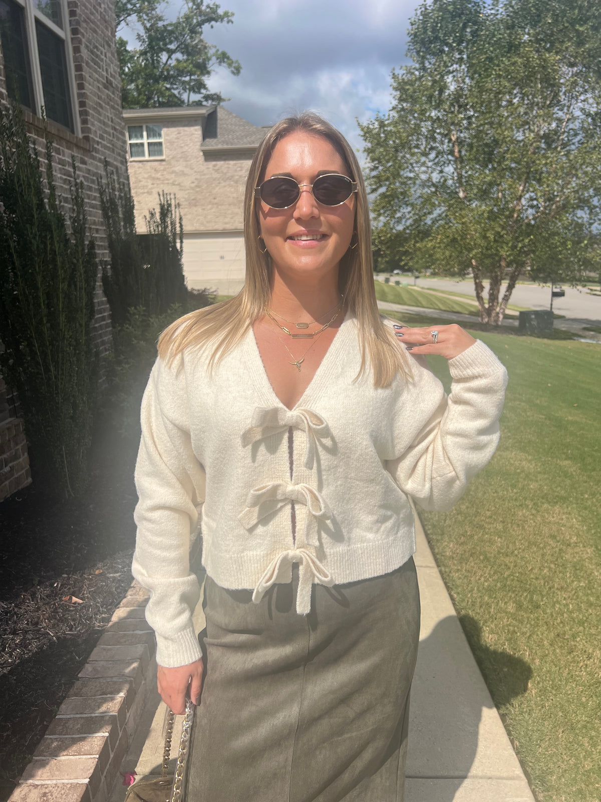 Alyssum Reversible Bow Tie Sweater