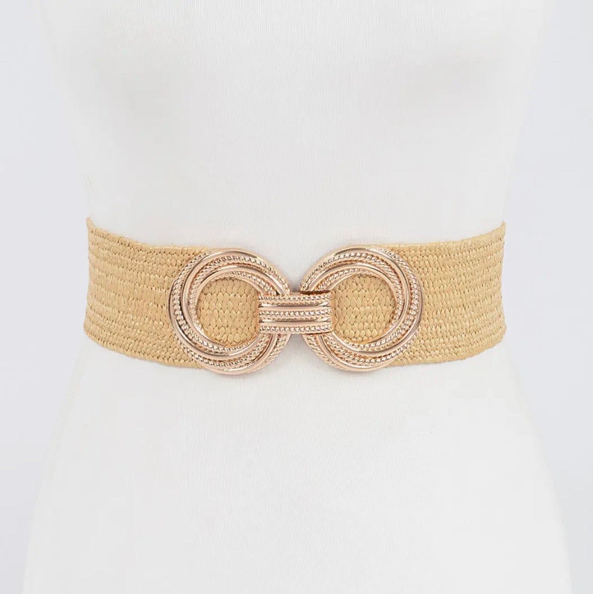 Metal Buckle Stretch Waist Belt