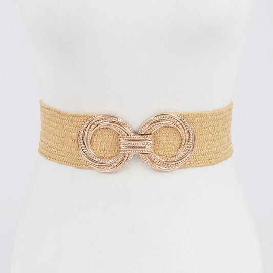 Metal Buckle Stretch Waist Belt