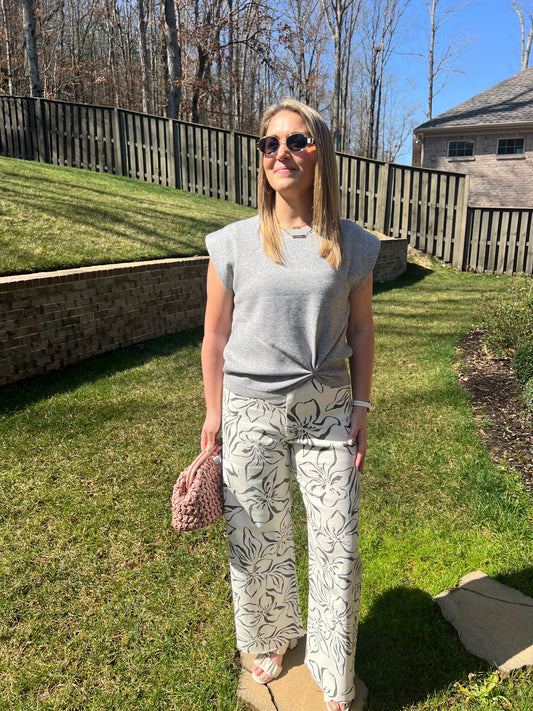 Oxlip Side Twist Knot Knit Top