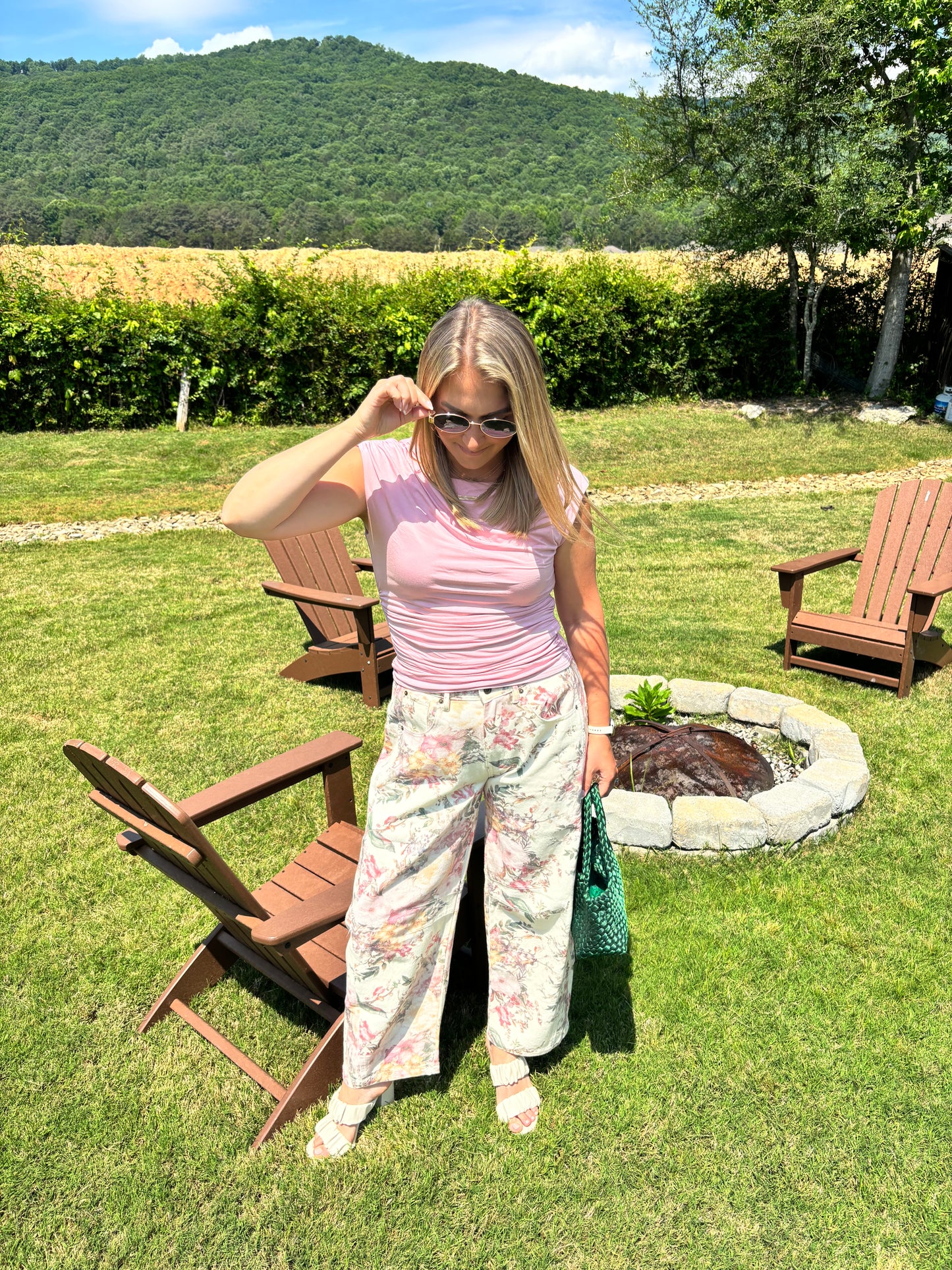 Angel’s Trumpet Summer Floral Barrel Pants