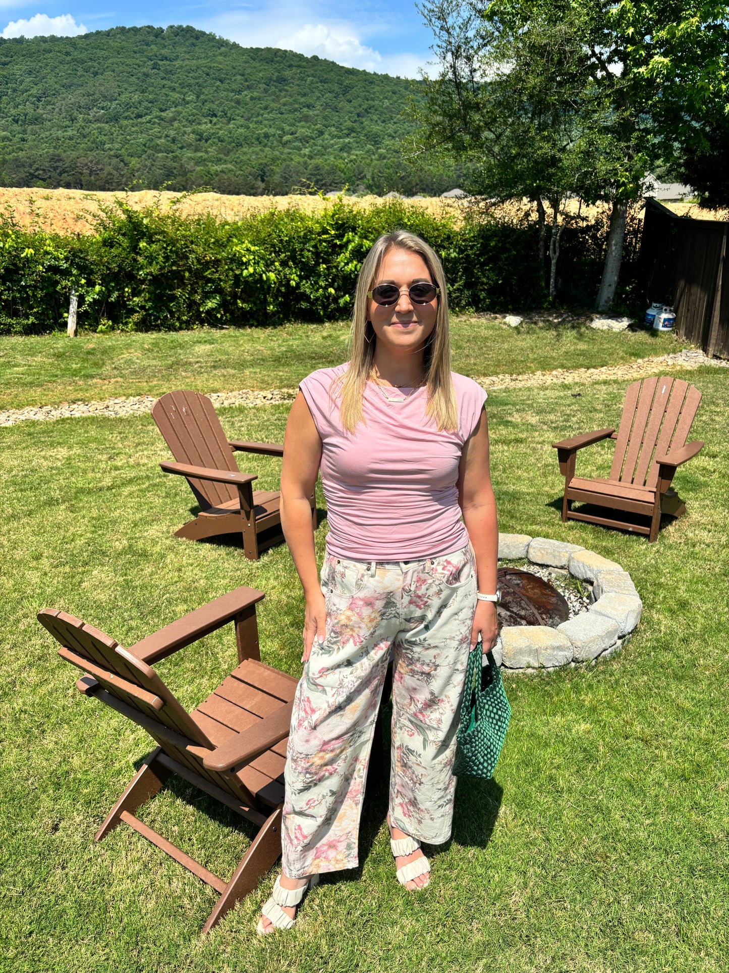 Angel’s Trumpet Summer Floral Barrel Pants