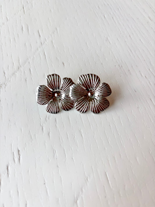 Silver Flower Earrings
