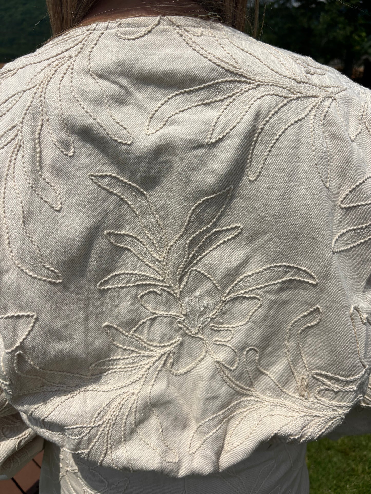 Honeysuckle Floral Jacquard Zip Up Jacket