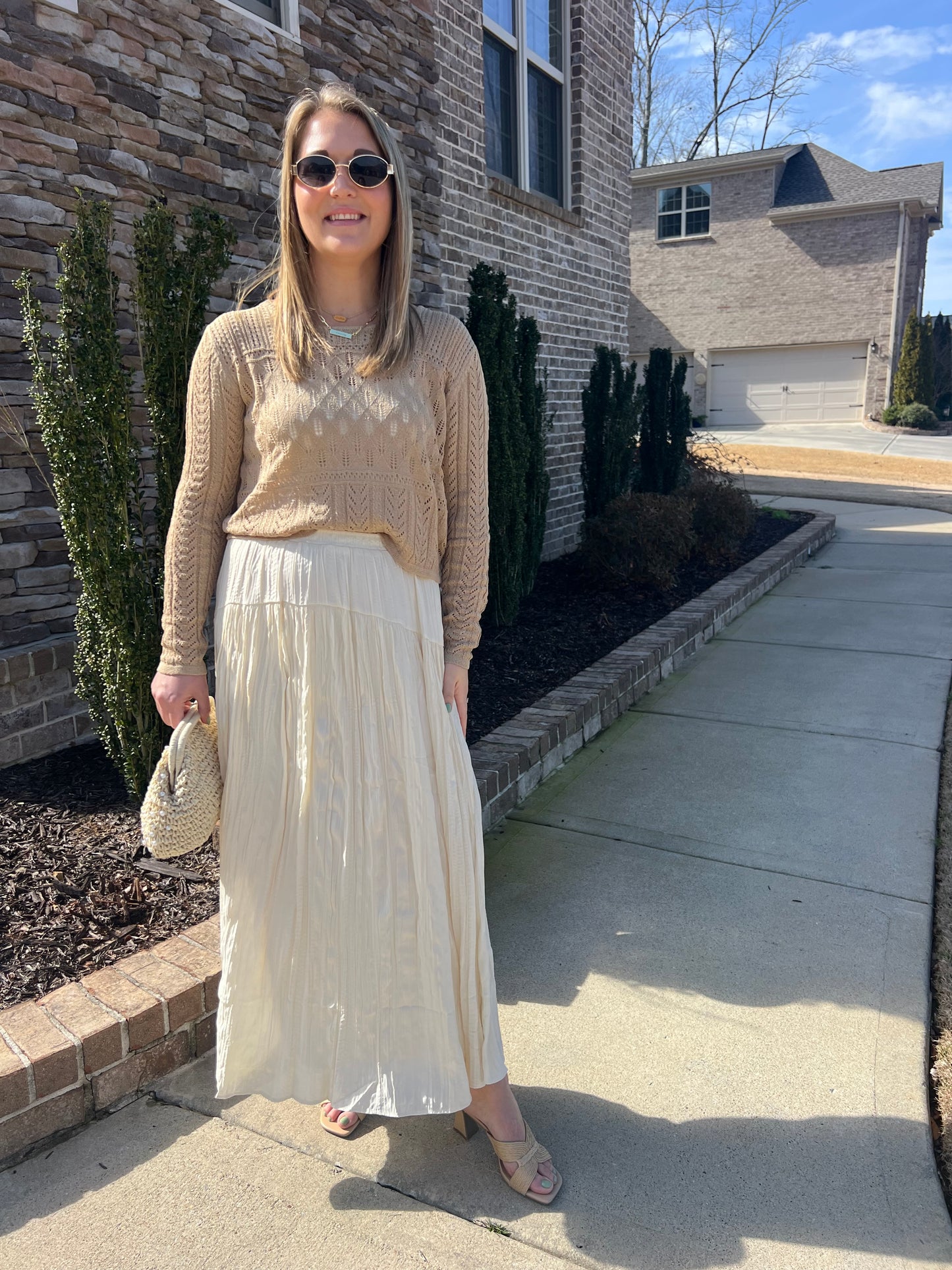 Hellebore Long Sleeve Pointelle Pullover