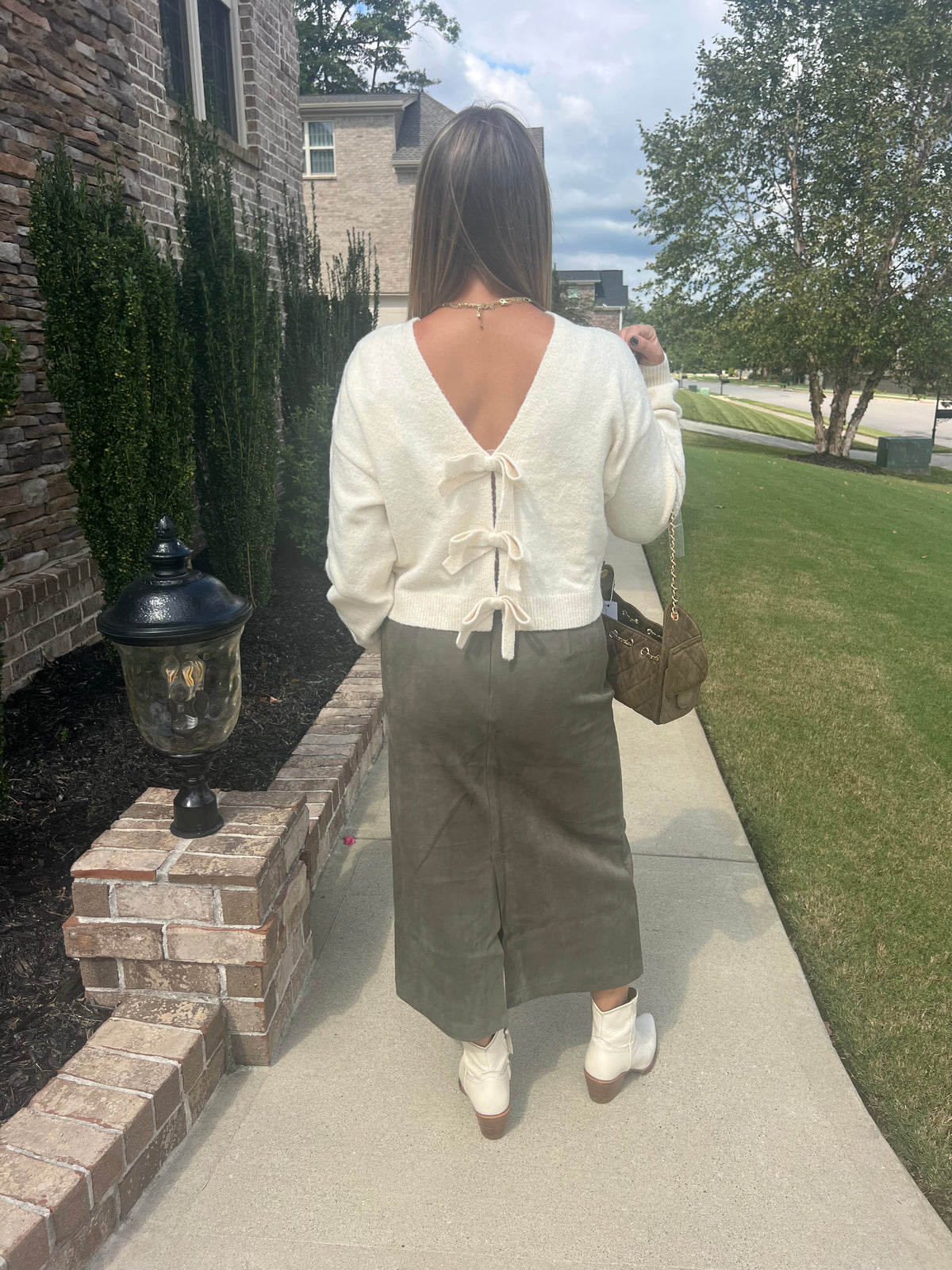 Alyssum Reversible Bow Tie Sweater