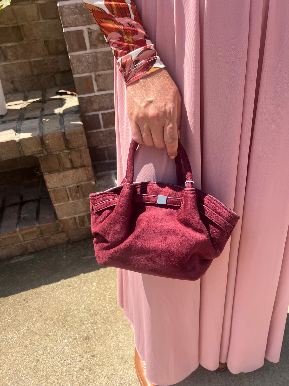 Maria Vegan Suede Mini Crossbody
