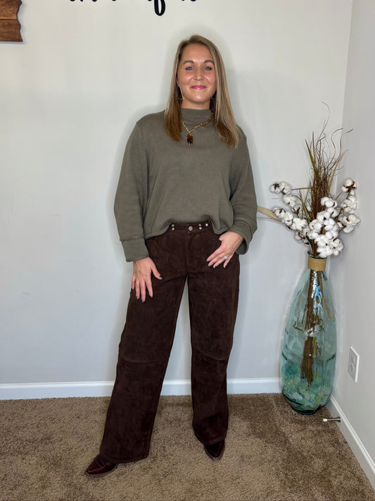 Paperbark Maple Suede Pants