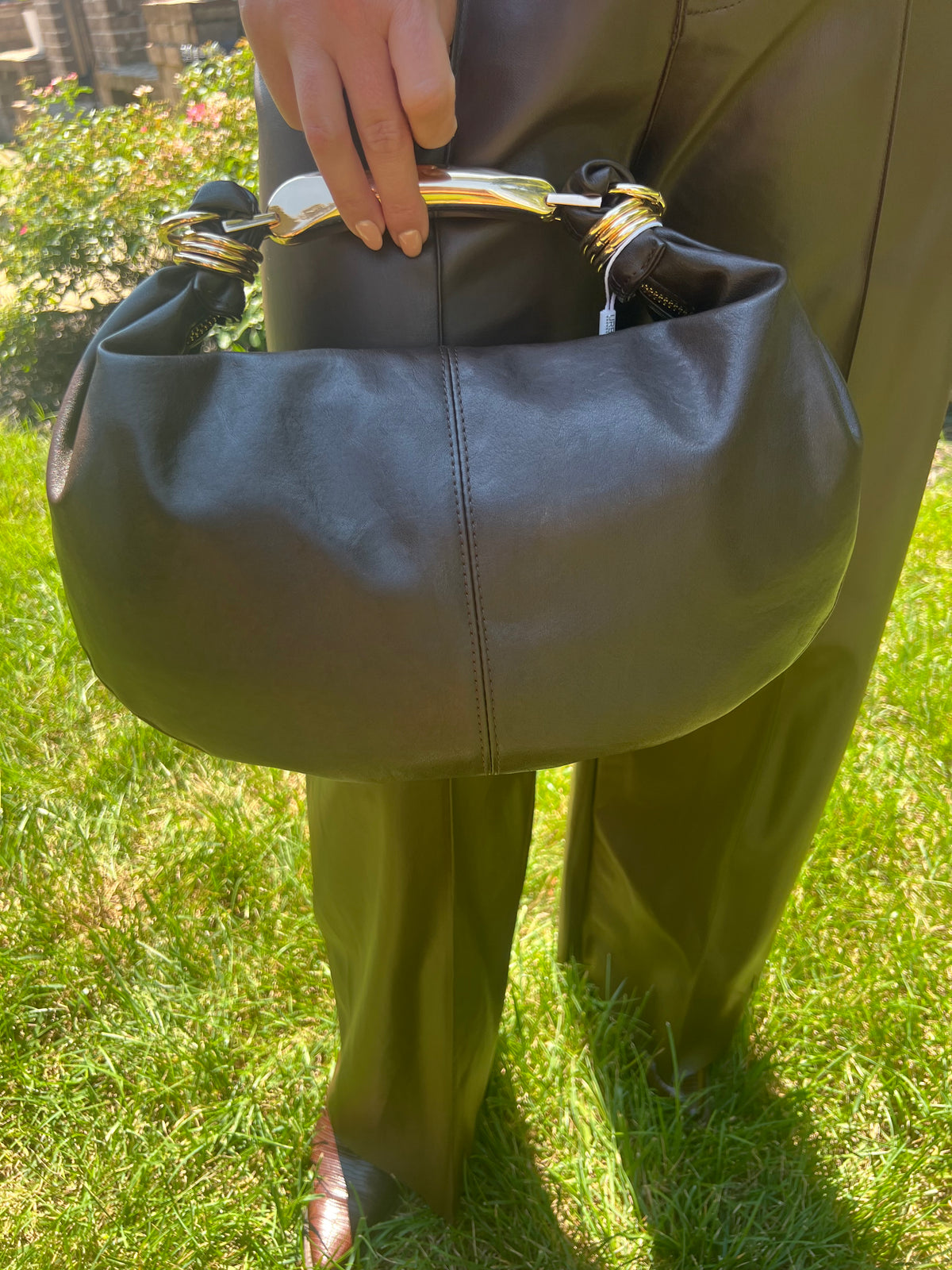 Carrie Gold Handle Crossbody