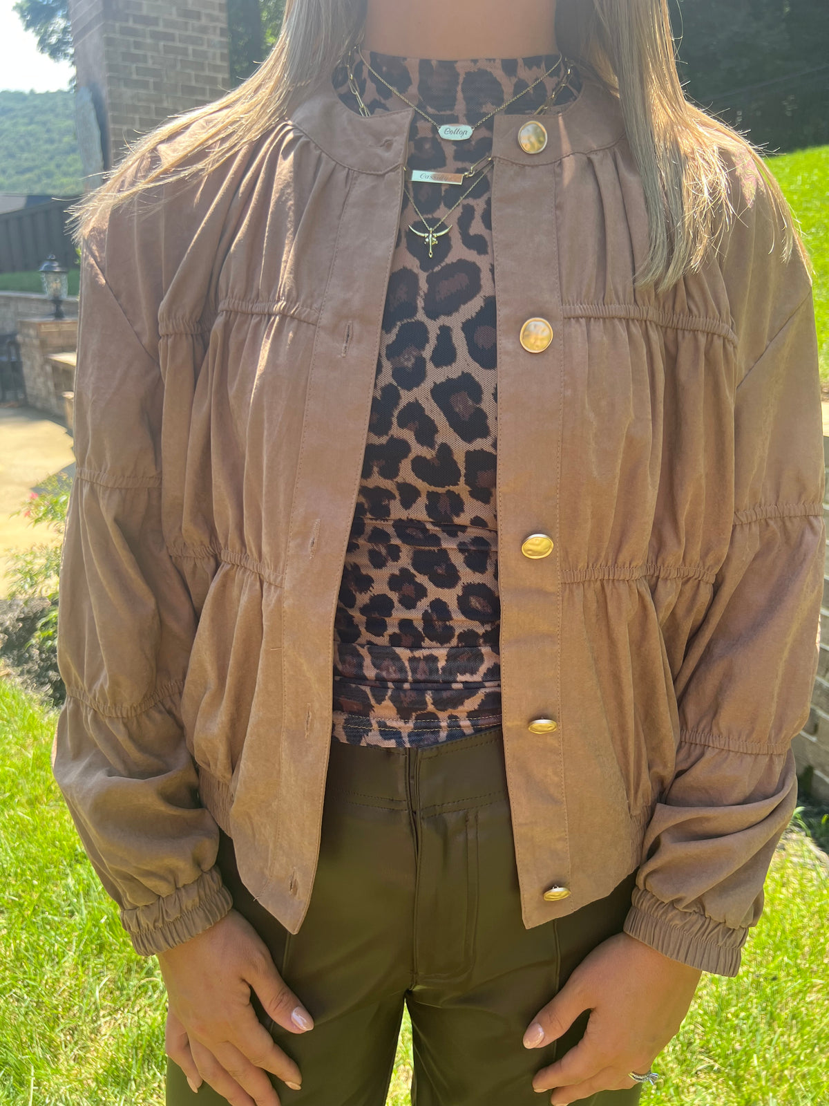 Sycamore Sueded Piping Detail Jacket