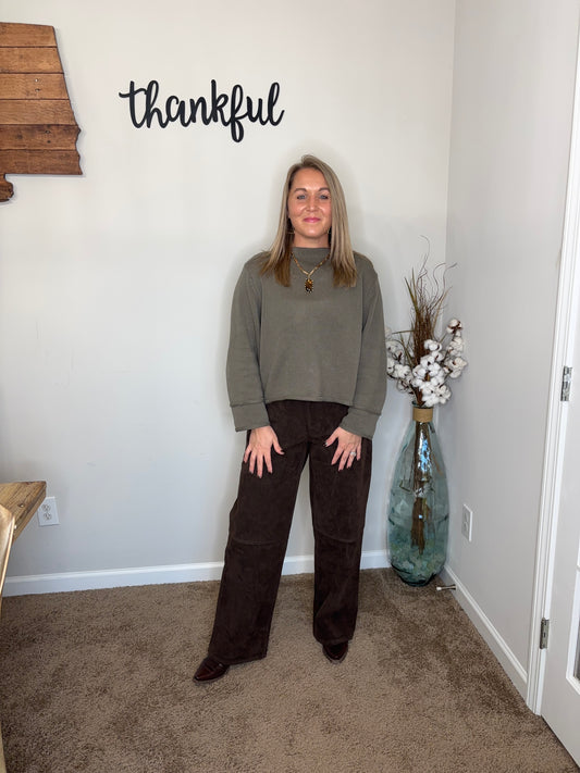 Holly Stitched Cuff Detail Sweater