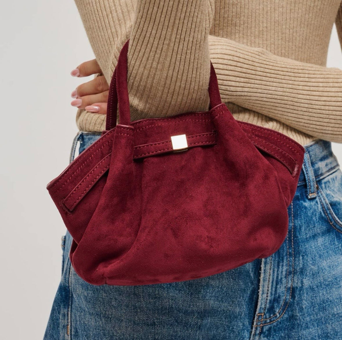 Maria Vegan Suede Mini Crossbody