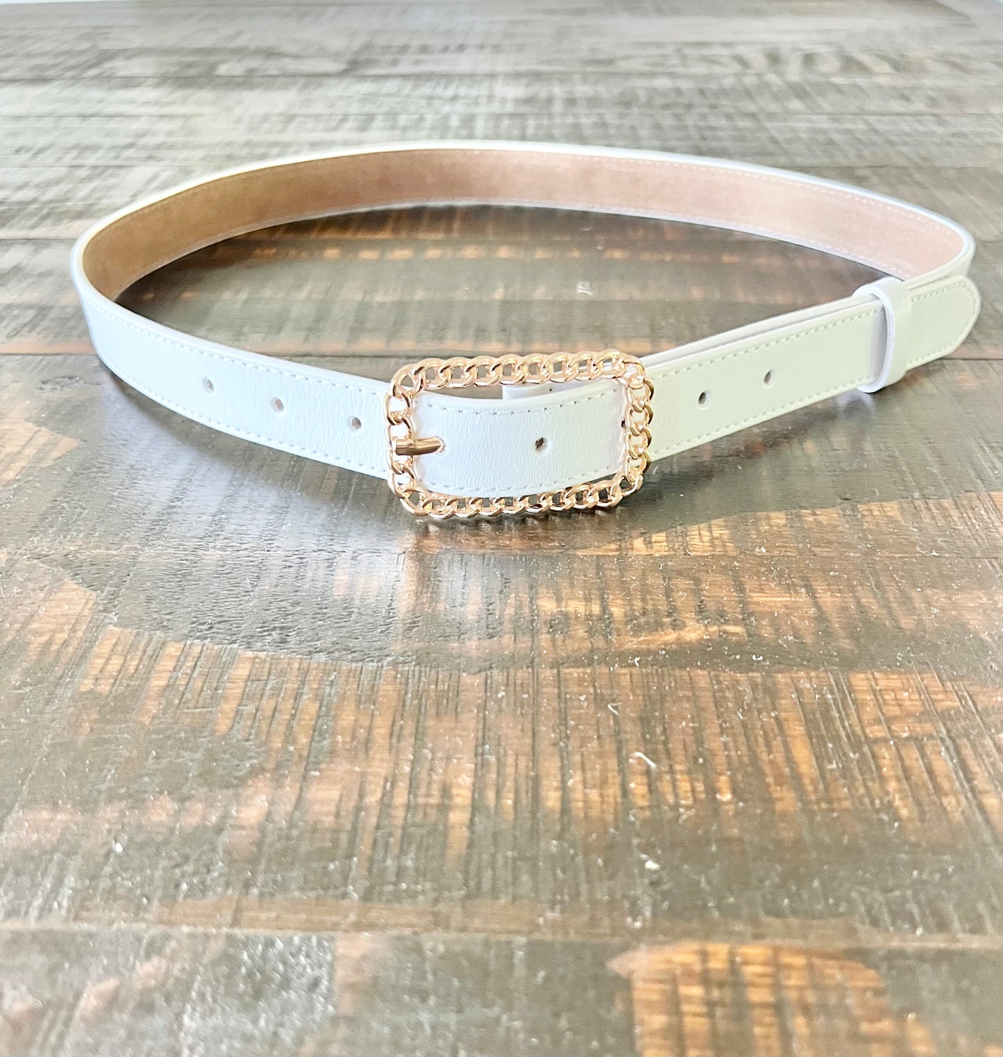 Gold Chain Buckle Belt