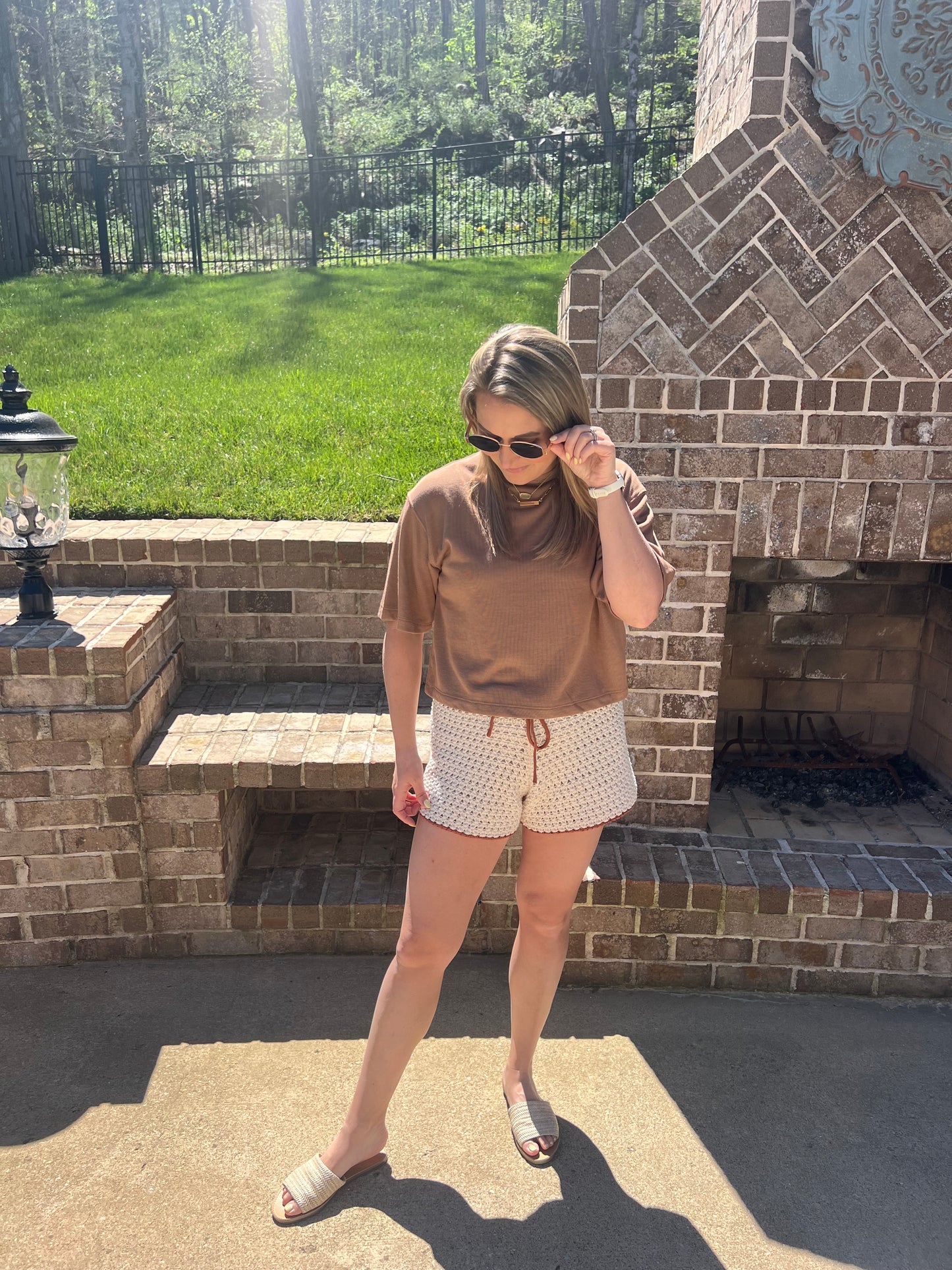 Bee Balm Brushed Inside Short Sleeve Top