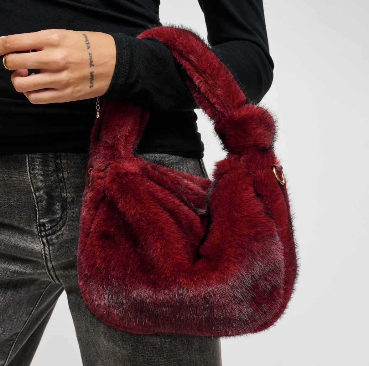 Michelle Faux Fur Crossbody