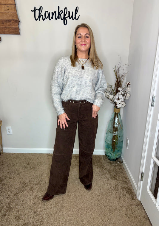 Heather Twist Detail Reversible Sweater