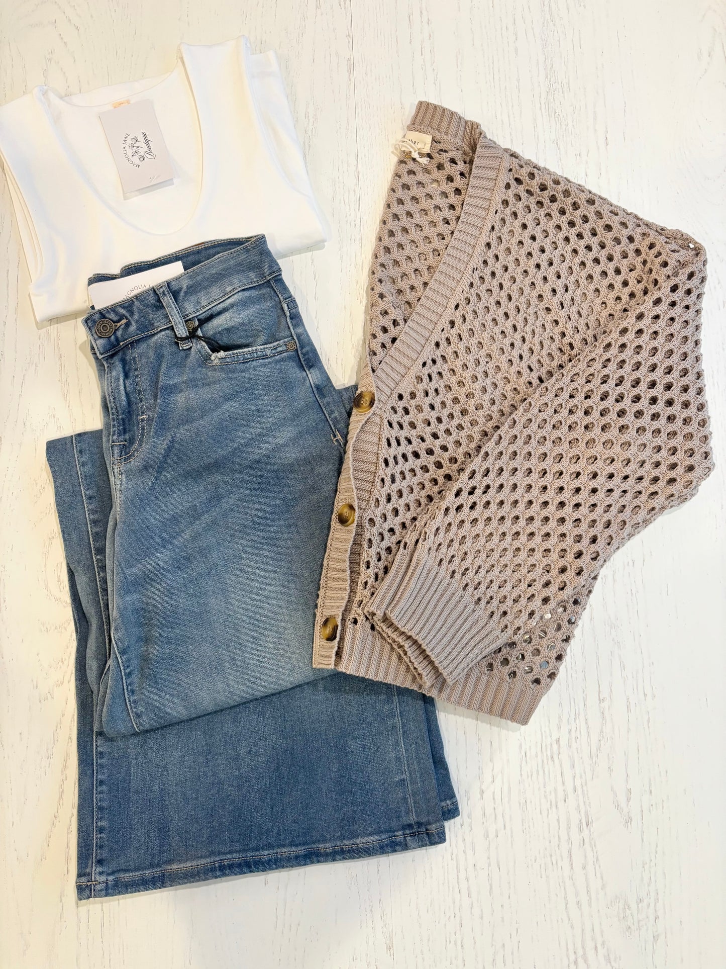 Chocolate Lace See Through Knit Cardigan