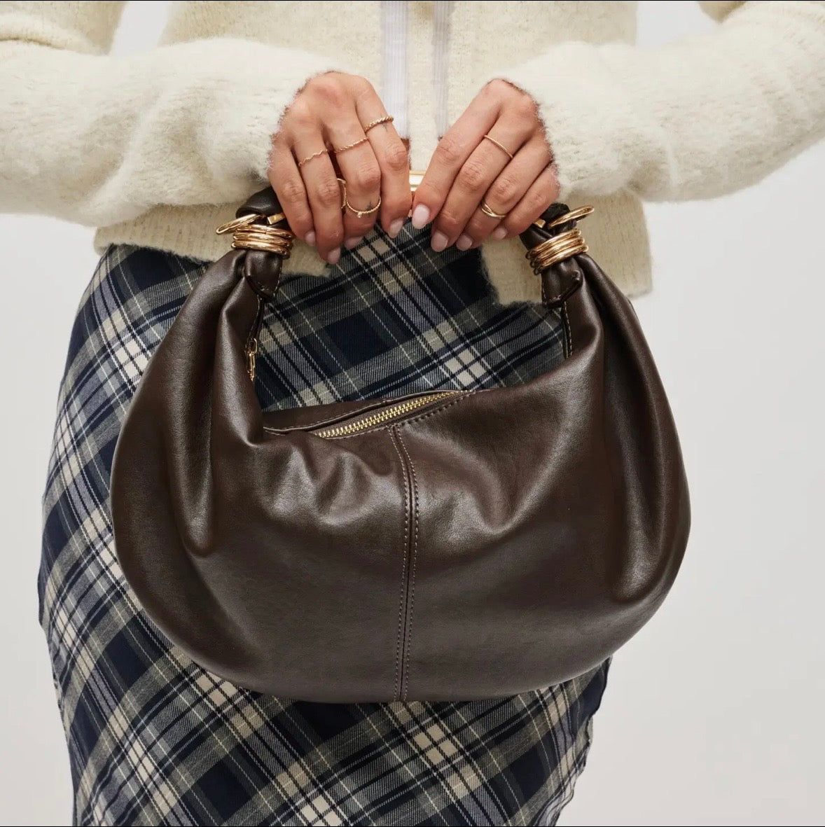Carrie Gold Handle Crossbody
