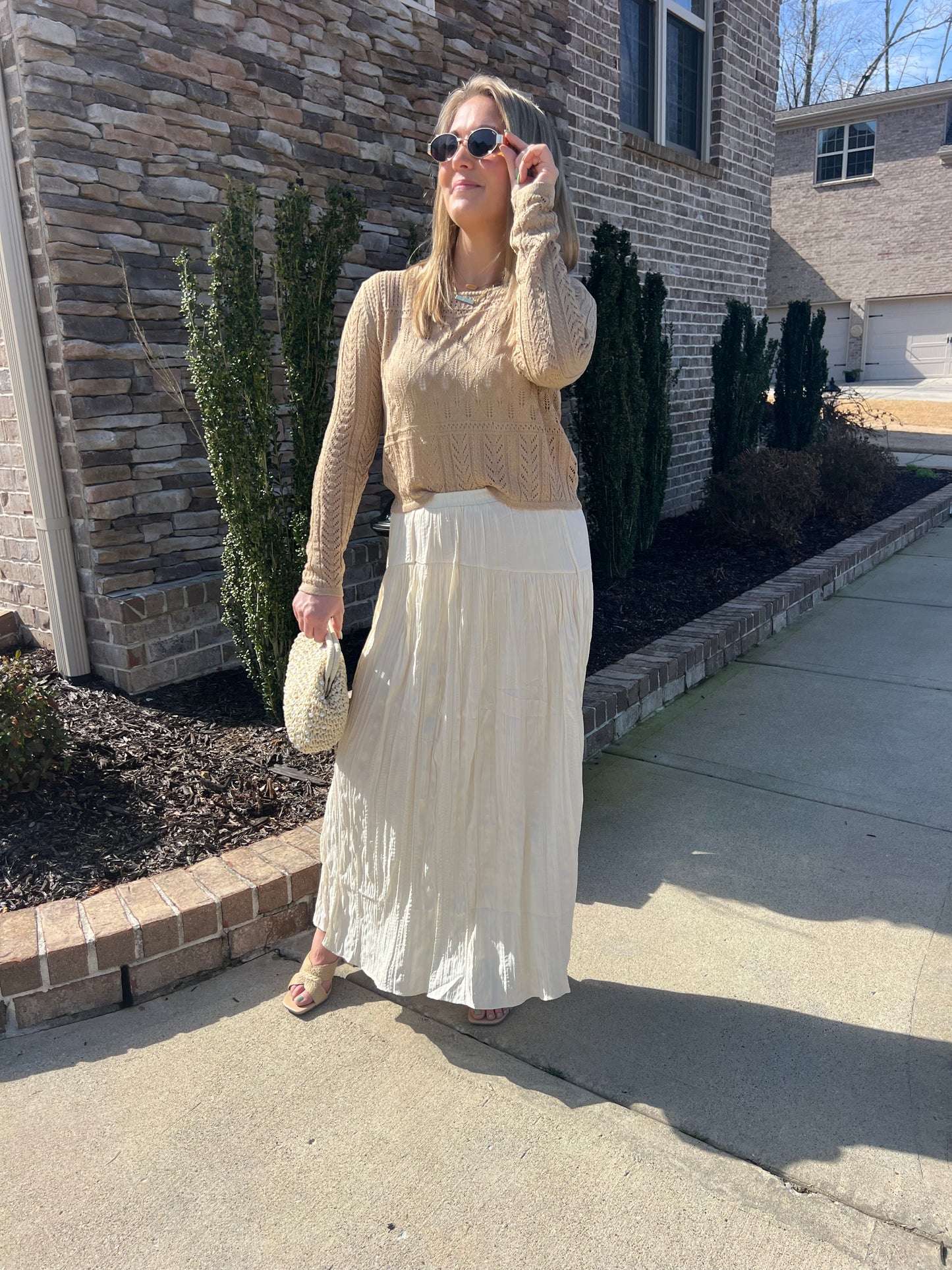 Hellobore Pointelle Pullover Top