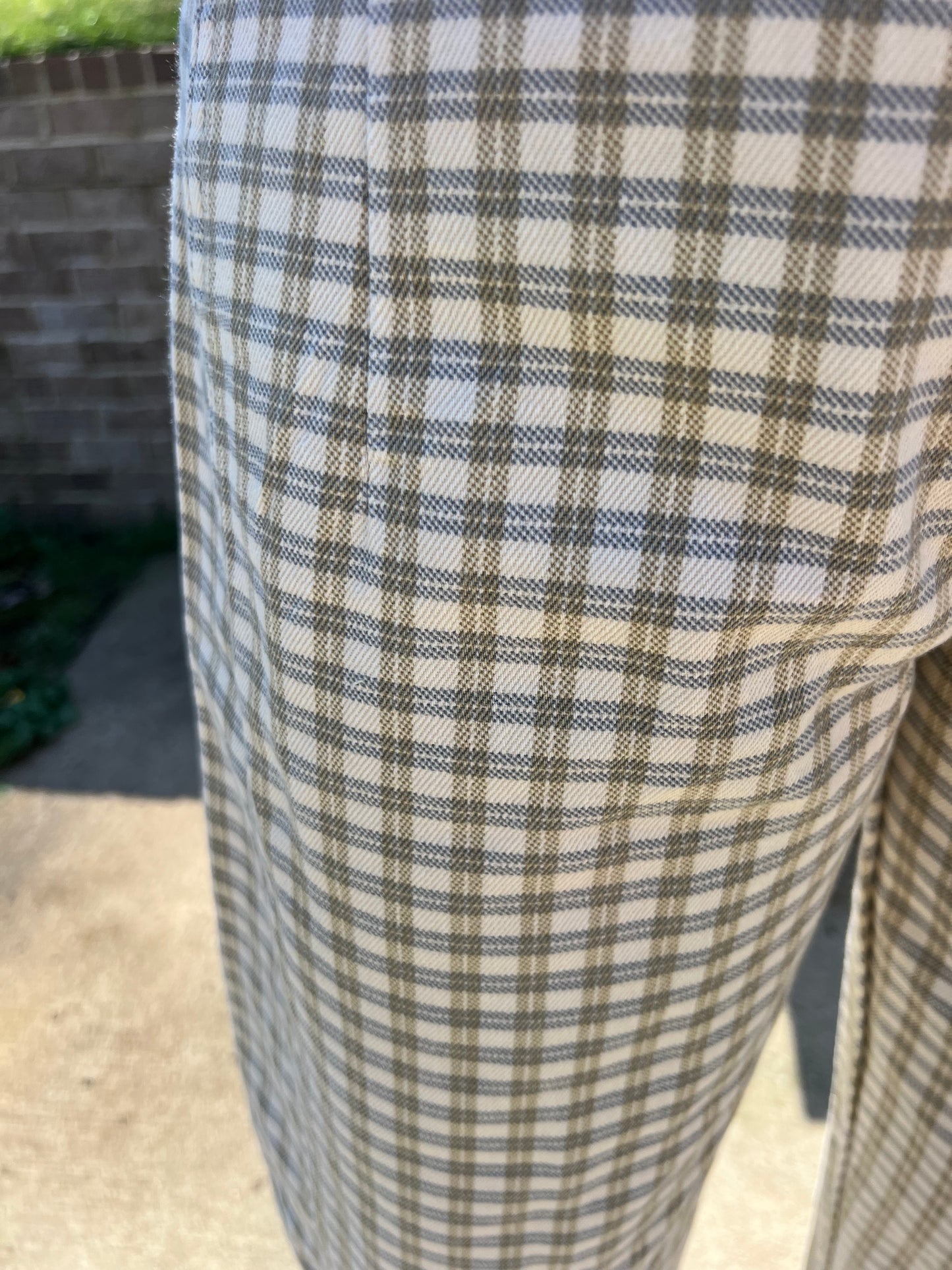 Lisianthus Mini Checked Barrel Pants