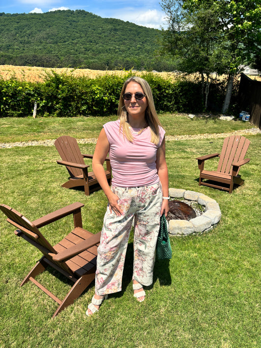 Angel’s Trumpet Summer Floral Barrel Pants