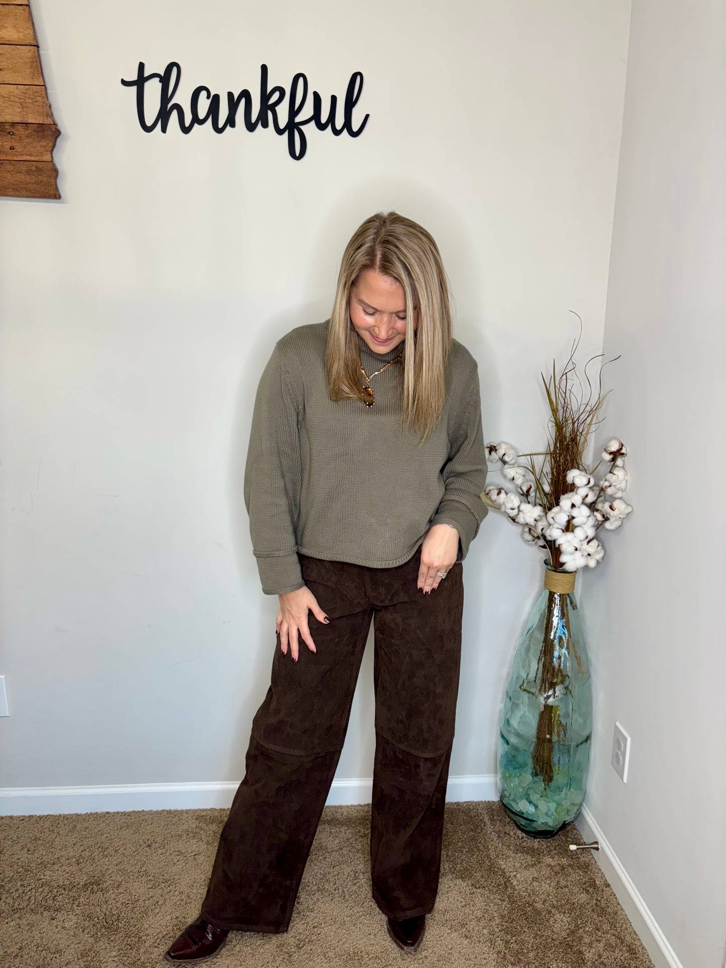 Holly Stitched Cuff Detail Sweater