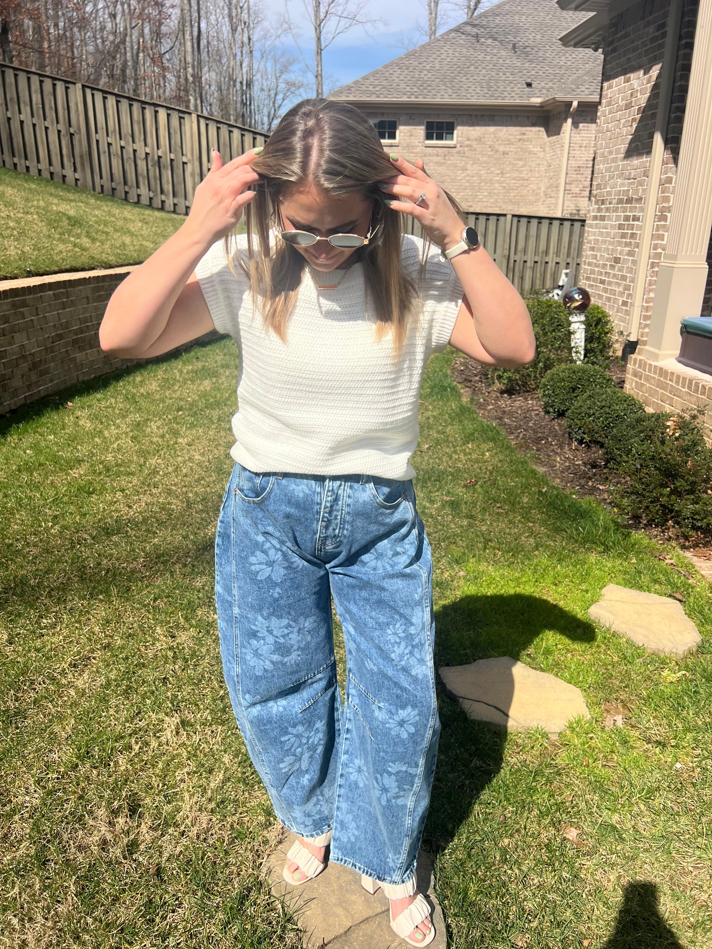 Agapanthus Floral Barrel Pants