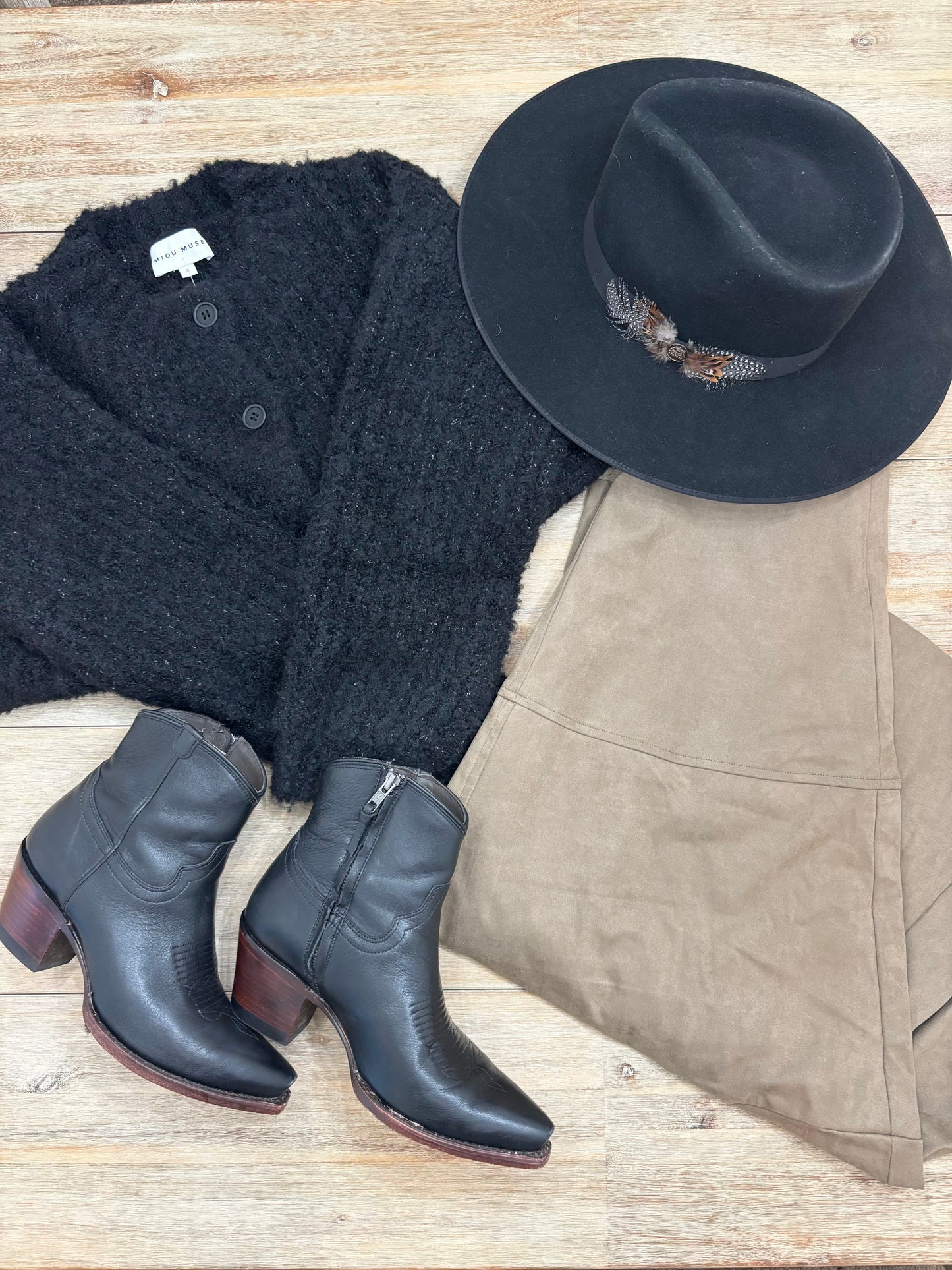 Sourwood Suede A-line Maxi Skirt