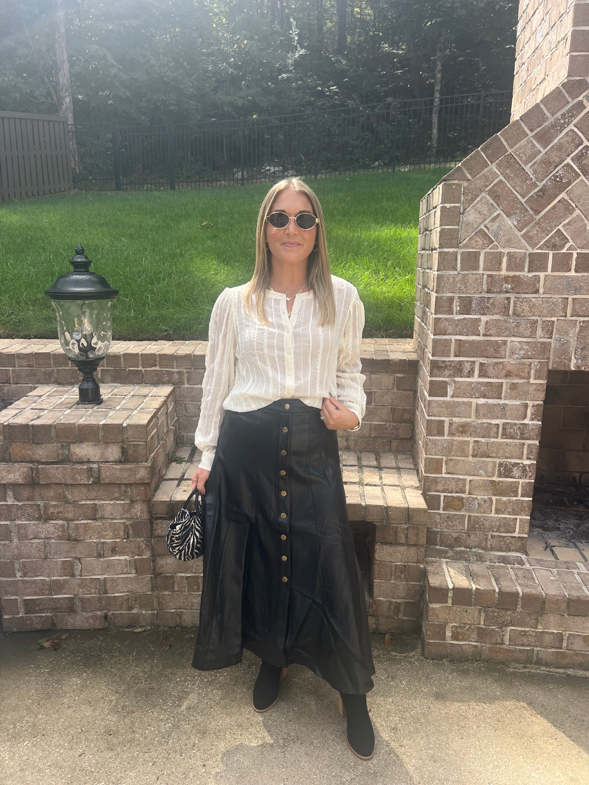 Oleander Embroidered & Sequin Accent Blouse