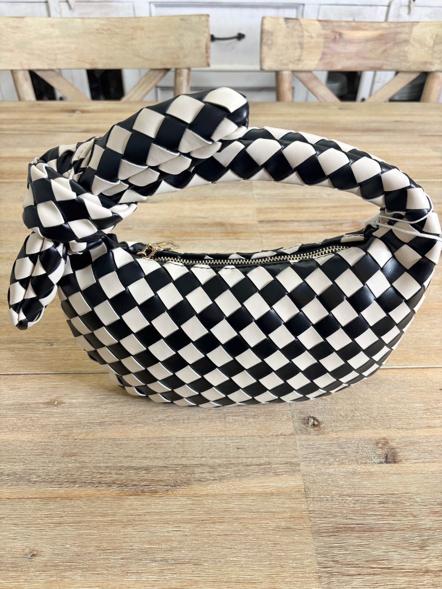 Danielle Woven Knot Clutch
