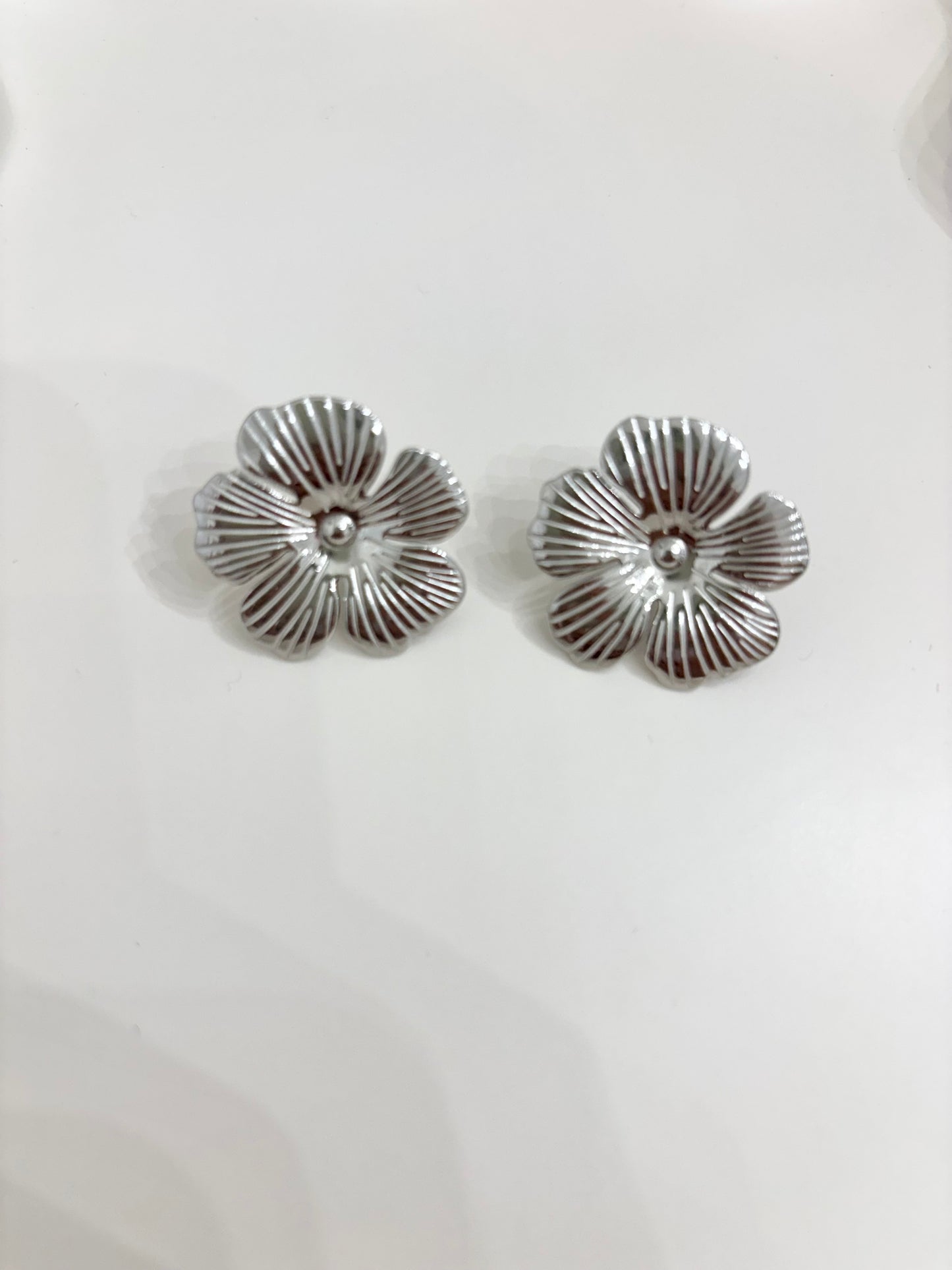 Silver Flower Earrings