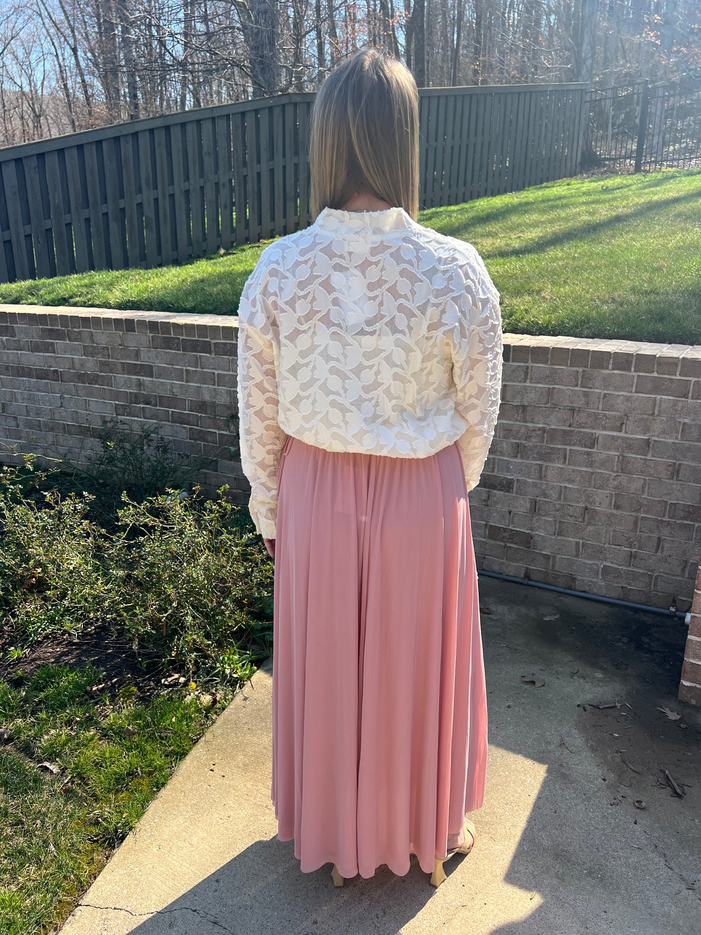 Papyrus Jacquard Semi Sheer Jacket