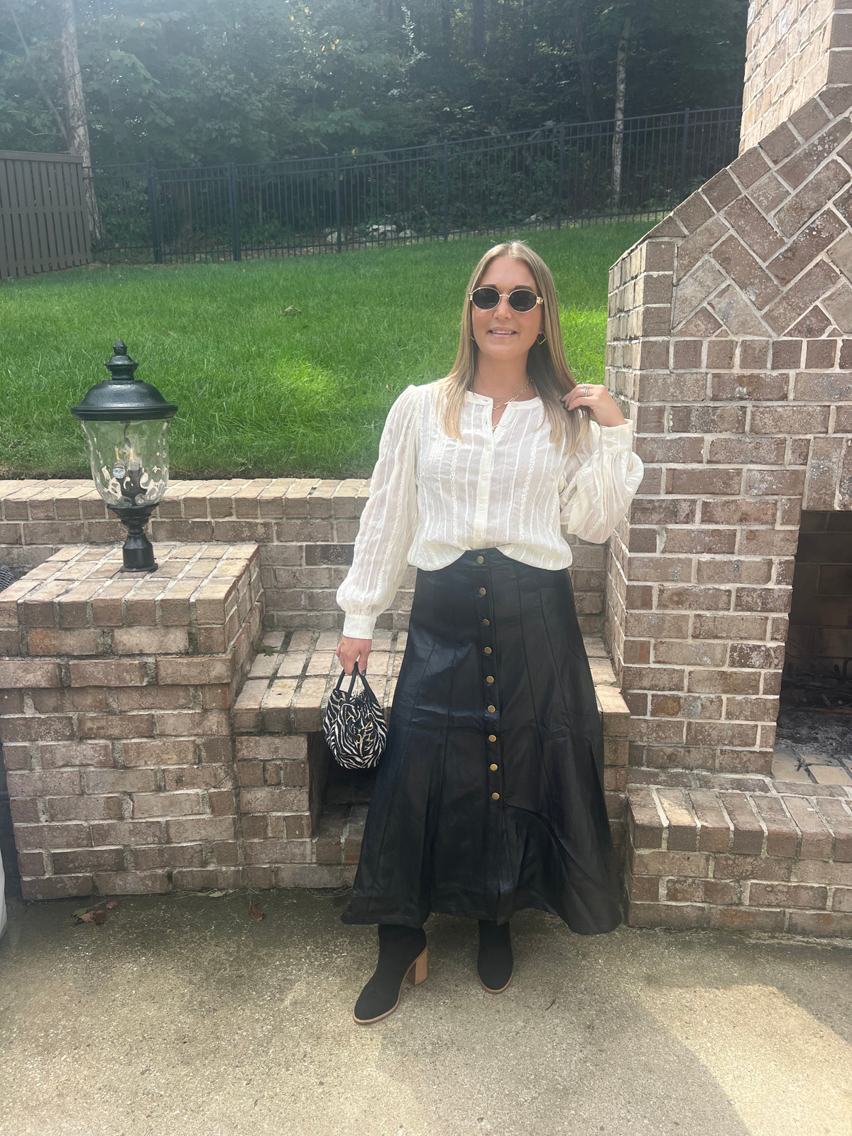 Oleander Embroidered & Sequin Accent Blouse