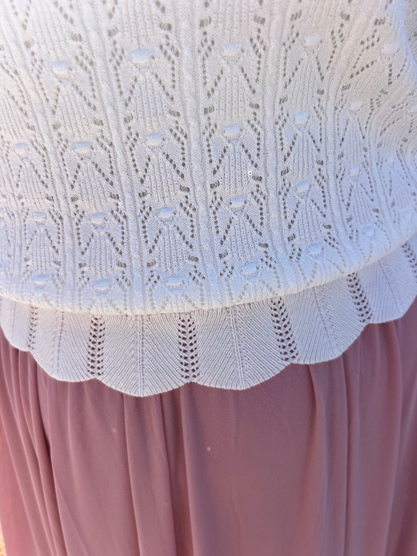 Edelweiss Pointelle Short Sleeve Knit Top