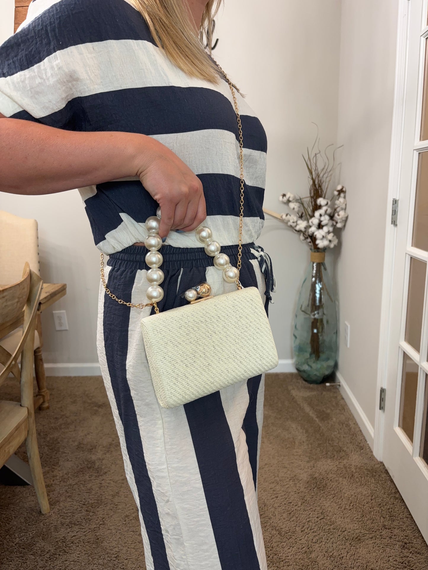 Isabella Pearl Handle Minaudiere