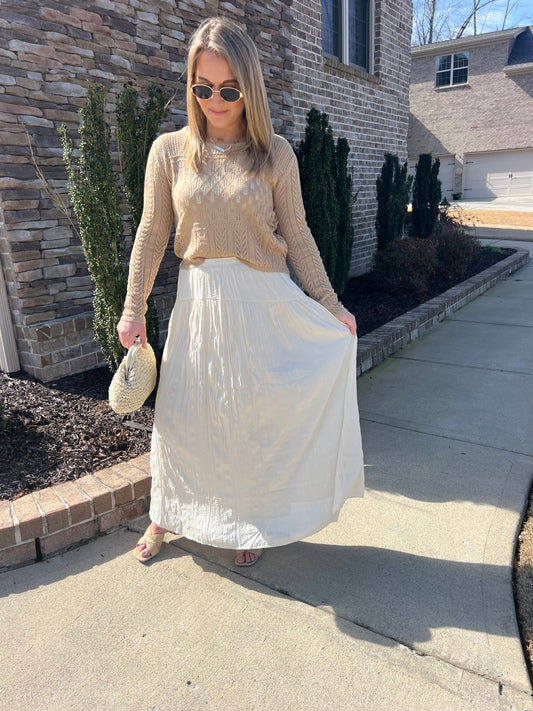 Peony Flowy Crinkle Skirt