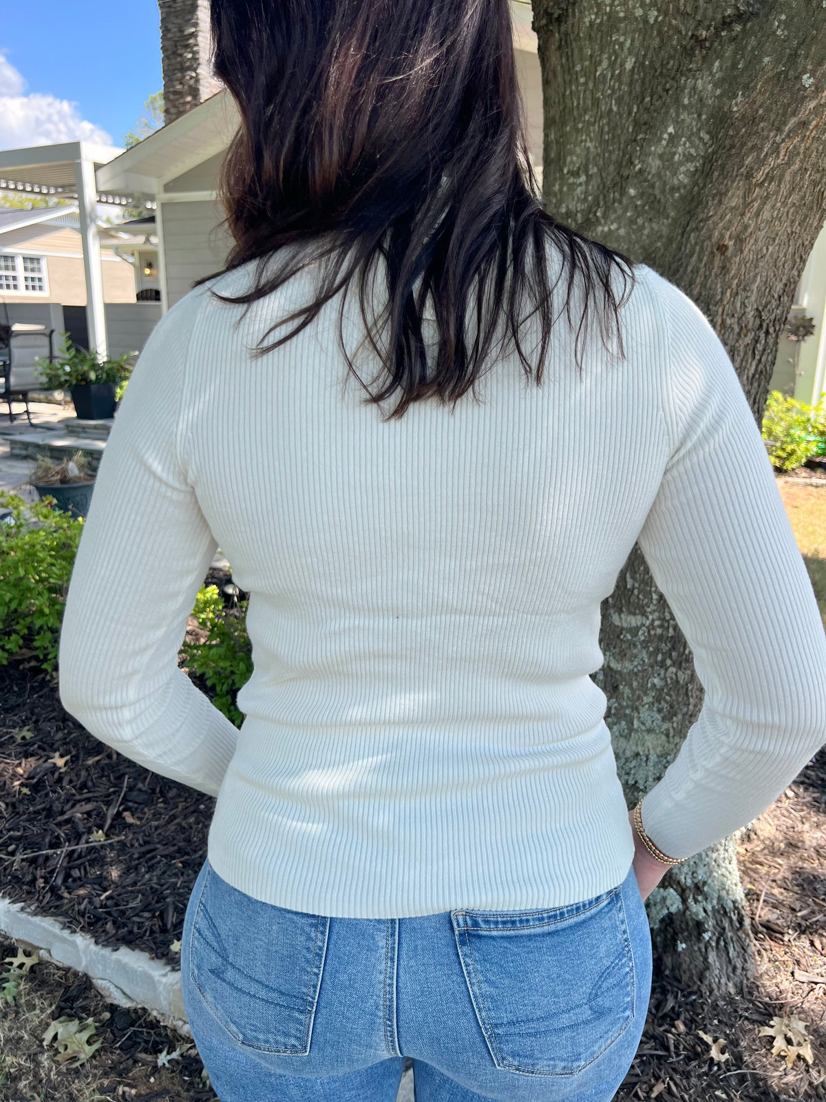 Hosta Ribbed Turtleneck Pullover