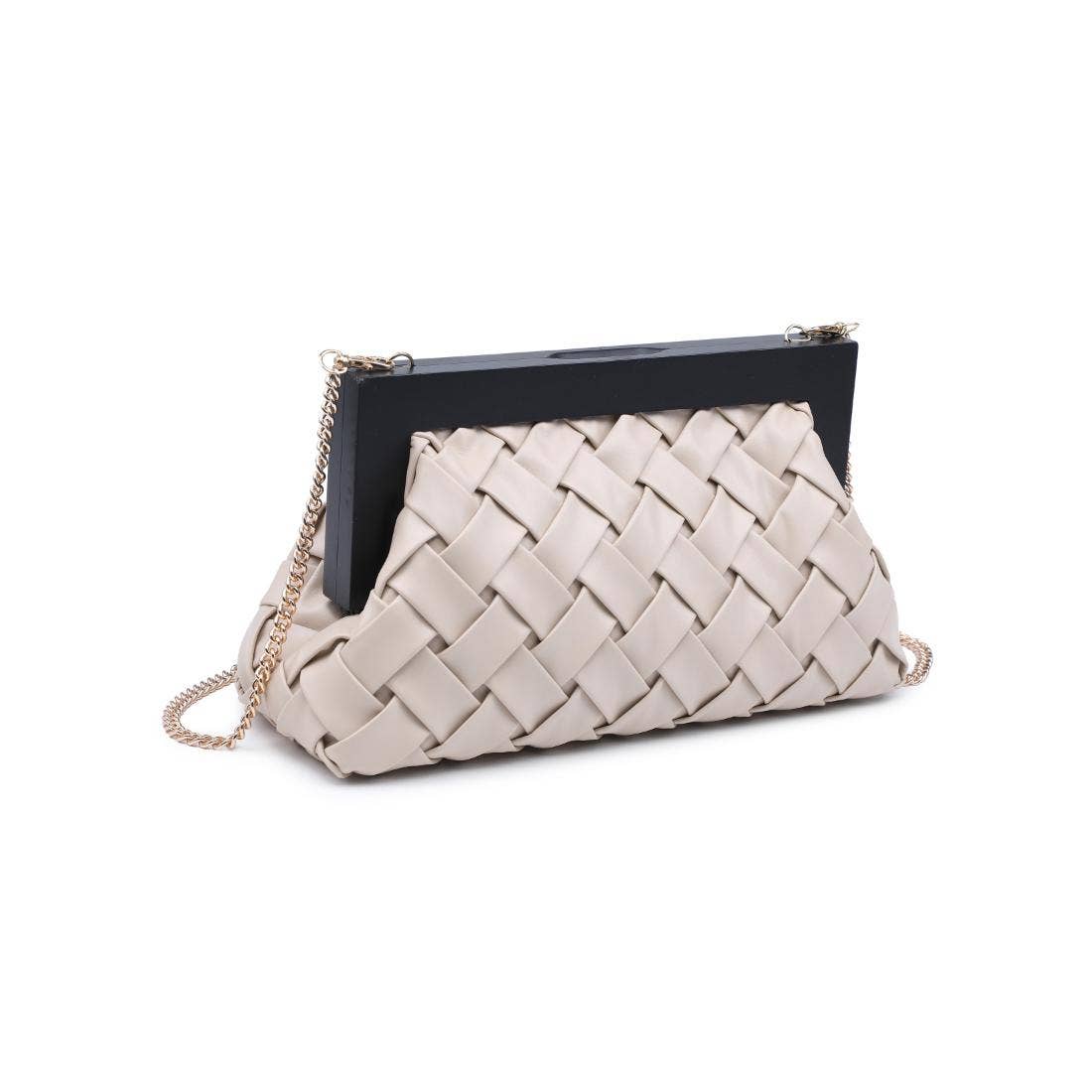Ada Woven Wooden Frame Clutch