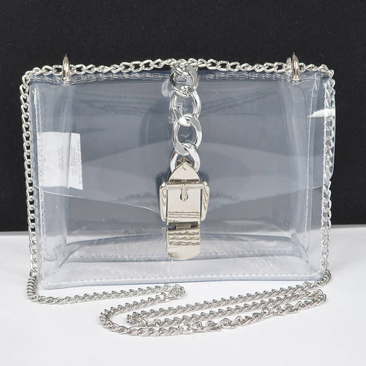 Diana Metal Buckle Clear Crossbody Bag