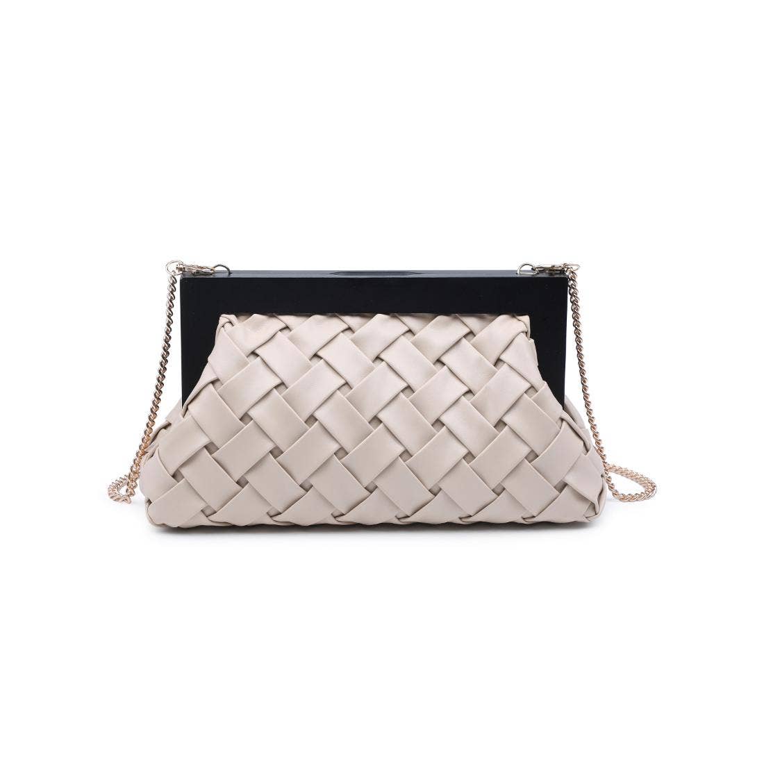 Ada Woven Wooden Frame Clutch